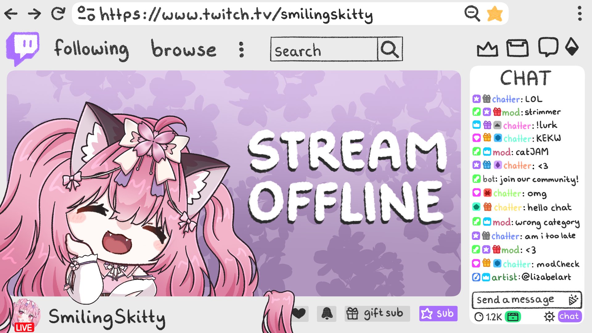 SmilingSkitty Offline Background