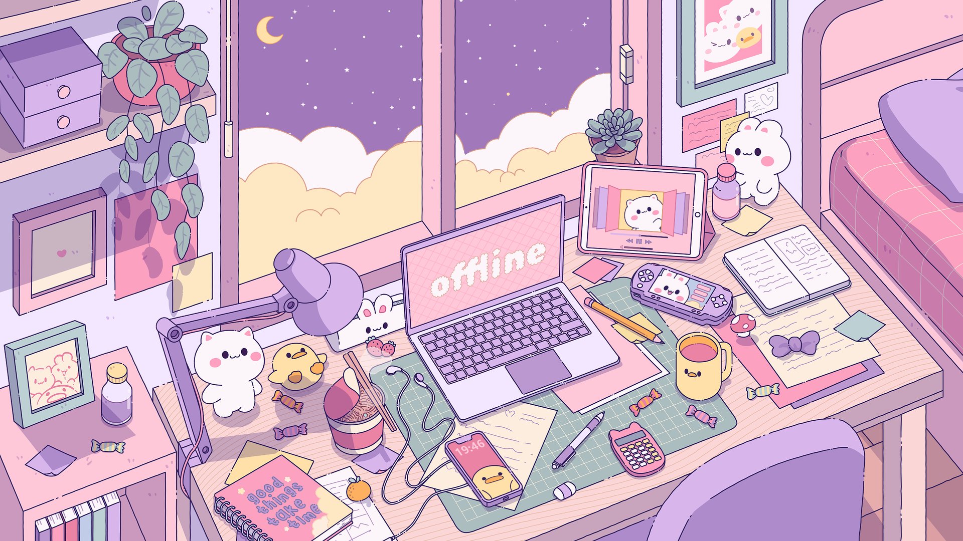 tinyfurshark Offline Background