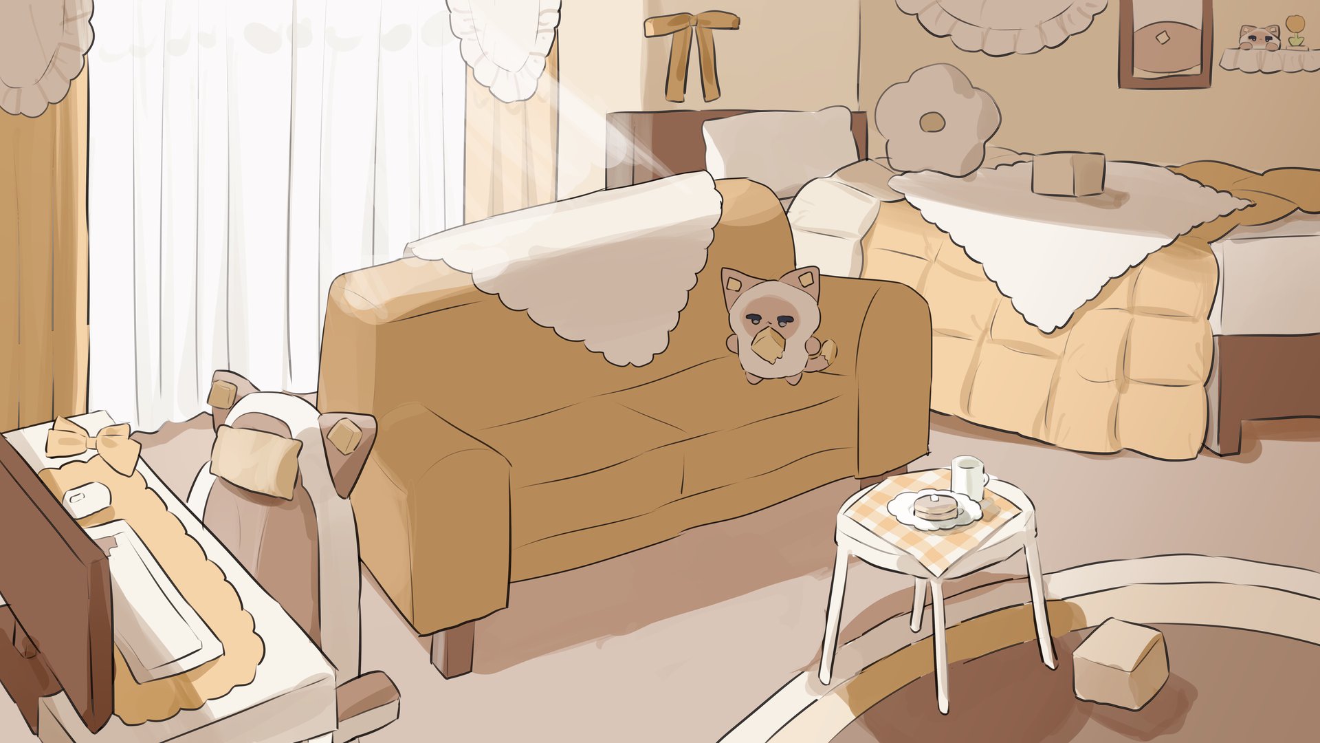 わたもちやね Offline Background