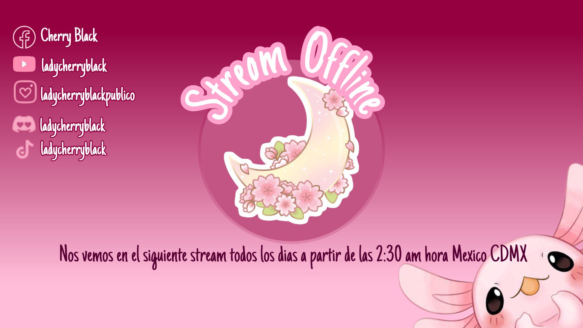 LadyCherryBlack Offline Background